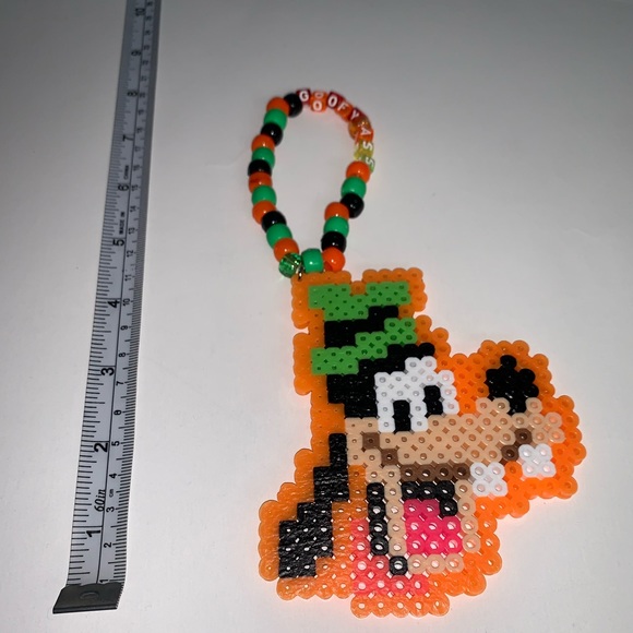 Disney Accessories Custom Goofy Perler Bead Kandi Bracelet Poshmark